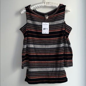 NWT Free People • Black Combo Top